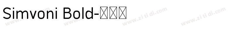 Simvoni Bold字体转换